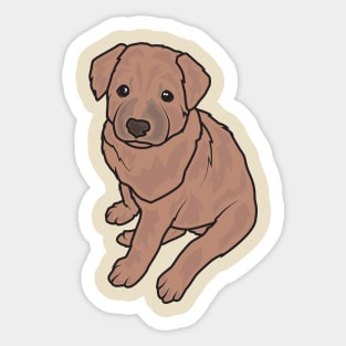 Brown Dog Sticker